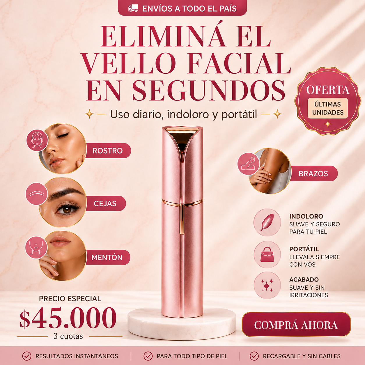 BeautyWow — Depiladora facial premium